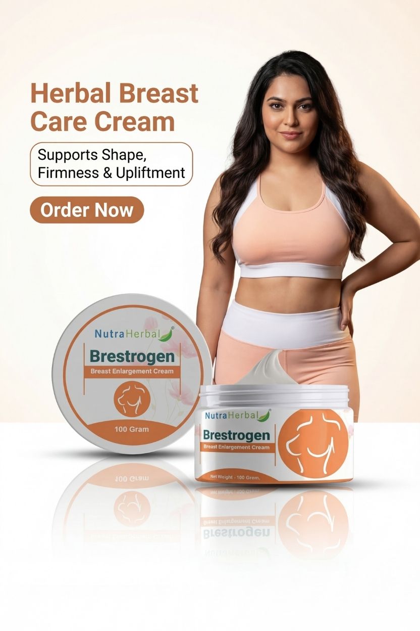 NutraHerbal Brestogen Cream | Herbal Breast Massage Cream for Firmness, Shape & Skin Nourishment (100g)