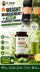 Dr. Vashisht Ayurveda Prakriti Amrit Green Tea Effervescent Tablet with Lemon | Refresh, Detoxify & Energize | Supports Metabolism, Fat Burn & Energy | Sugar Free | 30 Tablets