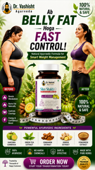Dr. Vashisht Ayurveda Slim Shakti Capsules for Weight Loss | Herbal Weight Loss Capsules with Garcinia Cambogia, Green Coffee & L-Carnitine | Boost Metabolism & Burn Fat Naturally | 30 Capsules