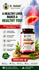 Dr. Vashisht Ayurveda Livo Shanti Liver Care Capsules – Ayurvedic Liver Detox & Digestive Support | With Kalmegh, Giloy, Triphala & Bhumi Amla | 30 Capsules (500 mg Each)