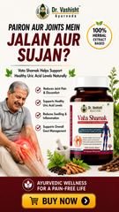 Dr. Vashisht Ayurveda Vata Shamak Capsules – Uric Acid Control & Gout Support | Helps Reduce Joint Pain, Swelling & Inflammation | Herbal Extract Formula | 30 Capsules (500 mg)