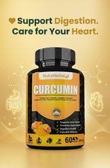 NutraHerbal Curcumin Capsules 500mg | 95% Curcuminoids | Supports Joint Health, Immunity, Heart & Digestion | 60 Herbal Capsules