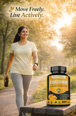 NutraHerbal Curcumin Capsules 500mg | 95% Curcuminoids | Supports Joint Health, Immunity, Heart & Digestion | 60 Herbal Capsules