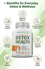 NutraHerbal Detox Health Capsules – Advanced Herbal Detox for Liver, Kidney & Digestive Cleanse | Boost Immunity, Energy & Overall Wellness | 60 Capsules (500 mg)