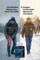 NutraHerbal Glucosamine + MSM Capsules with Boswellia & Curcumin | Premium Joint Support Formula for Knee, Cartilage & Mobility | 60 Capsules