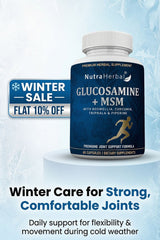 NutraHerbal Glucosamine + MSM Capsules with Boswellia & Curcumin | Premium Joint Support Formula for Knee, Cartilage & Mobility | 60 Capsules