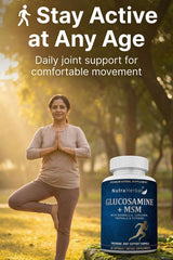NutraHerbal Glucosamine + MSM Capsules with Boswellia & Curcumin | Premium Joint Support Formula for Knee, Cartilage & Mobility | 60 Capsules