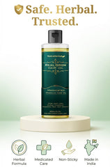 NutraHerbal Real Grow Hair Oil | Ayurvedic Medicated Hair Oil for Hair Fall Control, Dandruff Removal & Hair Growth | Treats Dry & Itchy Scalp | Smooth, Shiny & Strong Hair | 200 ml