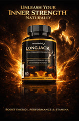 NutraHerbal Long Jack Capsules – Natural Performance Enhancer for Men | Boost Energy, Stamina & Strength | Herbal Testosterone Support | 60 Capsules