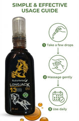 NutraHerbal Longjack Oil for Men | Herbal Massage Oil for Strength, Stamina & Confidence | 13 Powerful Herbs | Ayurvedic Formula | 30 ml