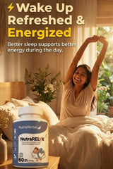 NutraHerbal Nutra Relix Capsule 500mg | Natural Sleep & Stress Relief Capsule | Promotes Deep Sleep, Calm Mind & Relaxation | Herbal Dietary Supplement | 60 Capsules