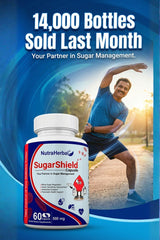 NutraHerbal SugarShield Capsule 750mg | Ayurvedic Blood Sugar Support Supplement | Helps Maintain Healthy Glucose Levels | Antioxidant & Digestive Support | 60 Capsules