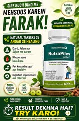 NutraHerbal Nutra Piles Relief Capsules | Ayurvedic Piles Capsule for Hemorrhoids, Pain, Burning & Bleeding | Digestive Support Formula | 60 Capsules (500 mg Each)