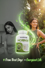 NutraHerbal Moringa Capsules 500mg | 100% Pure Moringa Oleifera Leaf Extract | Immunity, Energy & Blood Sugar Support | Ayurvedic Superfood Supplement | 60 Veg Capsules