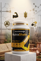 NutraHerbal NutraShake Mango Flavour | High Protein Nutrition Shake | Weight Management & Energy Support | No Added Sugar | 500g