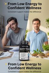 NutraHerbal Sperm Count Capsules 500mg | Ayurvedic Male Fertility Support | Boost Sperm Count, Motility & Vitality | Testosterone & Reproductive Health | 60 Herbal Capsules