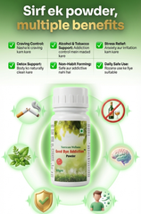 NutraHerbal Good Bye Addiction Powder | Alcohol aur Tobacco ki Aadat Chhodne ke liye Natural Herbal Support | Craving Control & Body Detox Formula | Stress Relief Ayurvedic Supplement | 60g