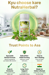 NutraHerbal Good Bye Addiction Powder | Alcohol aur Tobacco ki Aadat Chhodne ke liye Natural Herbal Support | Craving Control & Body Detox Formula | Stress Relief Ayurvedic Supplement | 60g
