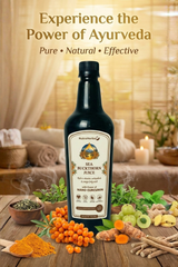 NutraHerbal Sea Buckthorn Juice with Nano Curcumin | Rich in Omega 3, 6, 7, 9 & Vitamin C, E | Immunity Booster, Skin Glow & Heart Health Support | 500ml Ayurvedic Sea Buckthorn Juice