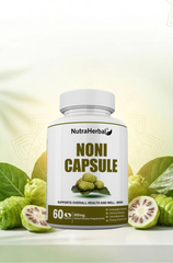 NutraHerbal Noni Capsule 500mg | 100% Ayurvedic Herbal Supplement | Supports Immunity, Digestion & Energy | 60 Capsules