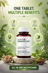 Renewo 360 Multivitamin – Complete Daily Nutritional Supplement for Energy, Immunity & Total Wellness