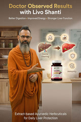Dr. Vashisht Ayurveda Livo Shanti Liver Care Capsules – Ayurvedic Liver Detox & Digestive Support | With Kalmegh, Giloy, Triphala & Bhumi Amla | 30 Capsules (500 mg Each)