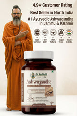 Dr. Vashisht Ayurveda Ashwagandha Capsules 500mg | With 5% Withanolides | Stress Relief, Energy, Stamina & Mental Calm | 100% Herbal Extract | 30 Capsules