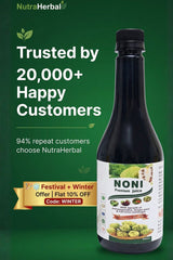 NutraHerbal Noni Juice 500 ml | 100% Pure & Natural Noni Extract | Immunity, Digestion & Energy Support | Ayurvedic Health Tonic