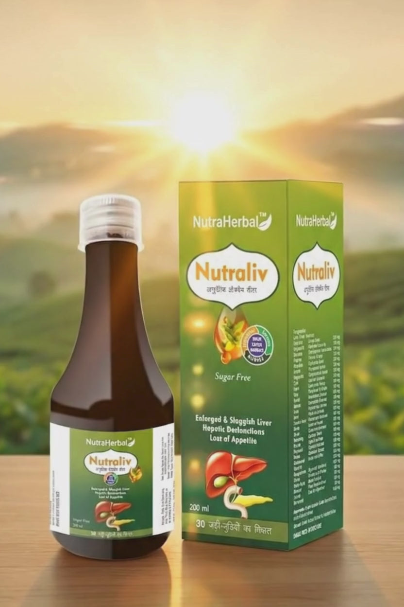 NutraHerbal Nutraliv Syrup 200ml | Ayurvedic Liver Tonic | Sugar Free | Supports Liver Detox, Digestion & Appetite | Herbal Liver Care Formula