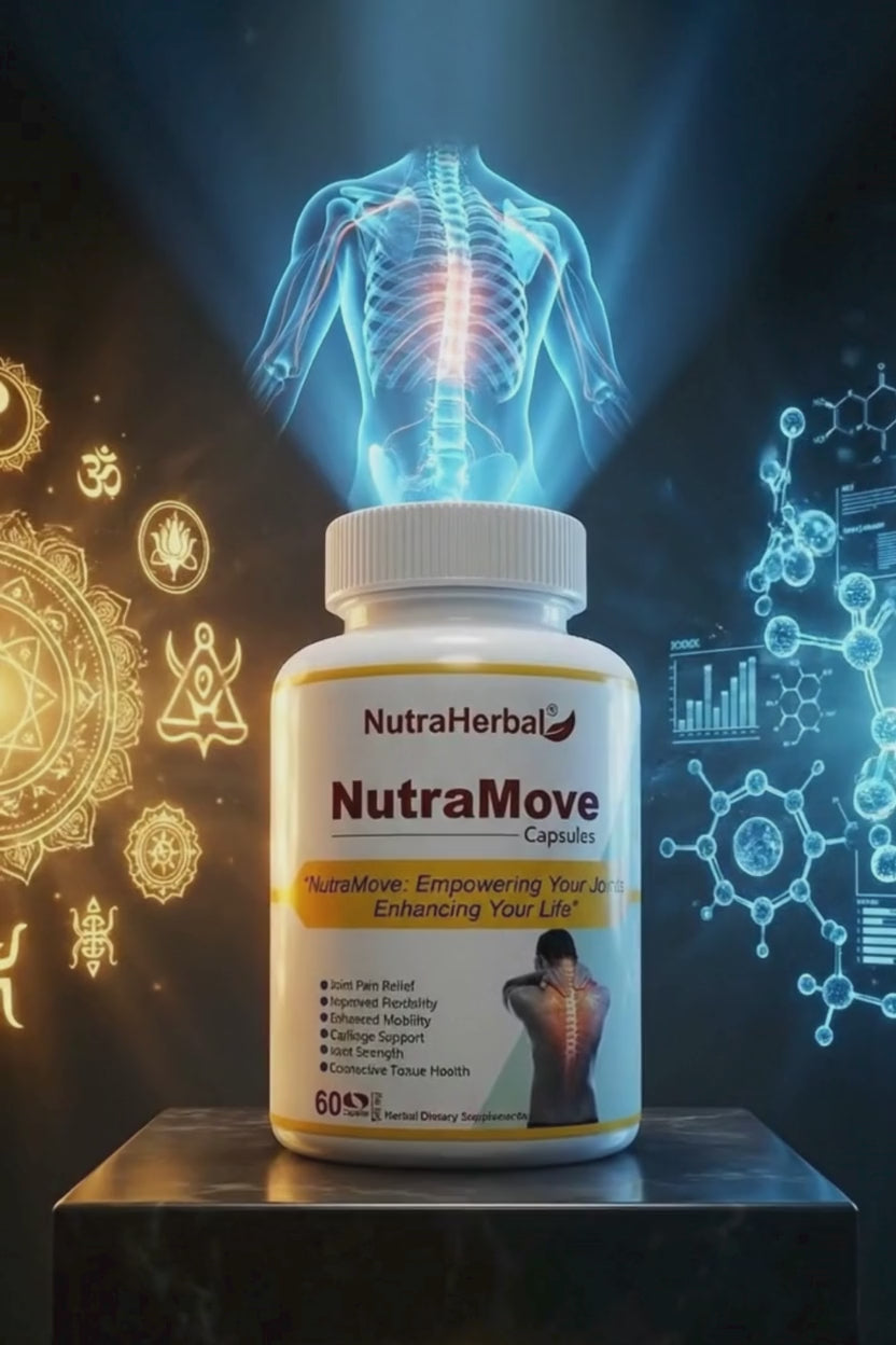 NutraHerbal NutraMove Capsules for Joint Pain Relief | Supports Joint Strength, Flexibility & Mobility | Herbal Joint Care Supplement | 60 Capsules