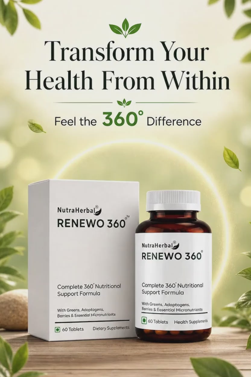 Renewo 360 Multivitamin – Complete Daily Nutritional Supplement for Energy, Immunity & Total Wellness