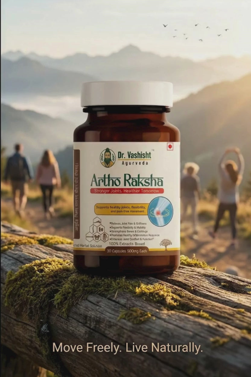 Artho Raksha Capsules for Joint Pain Relief | Glucosamine Chondroitin with Vitamin D3 & Boswellia | Supports Joint Flexibility, Cartilage & Bone Strength | 30 Capsules