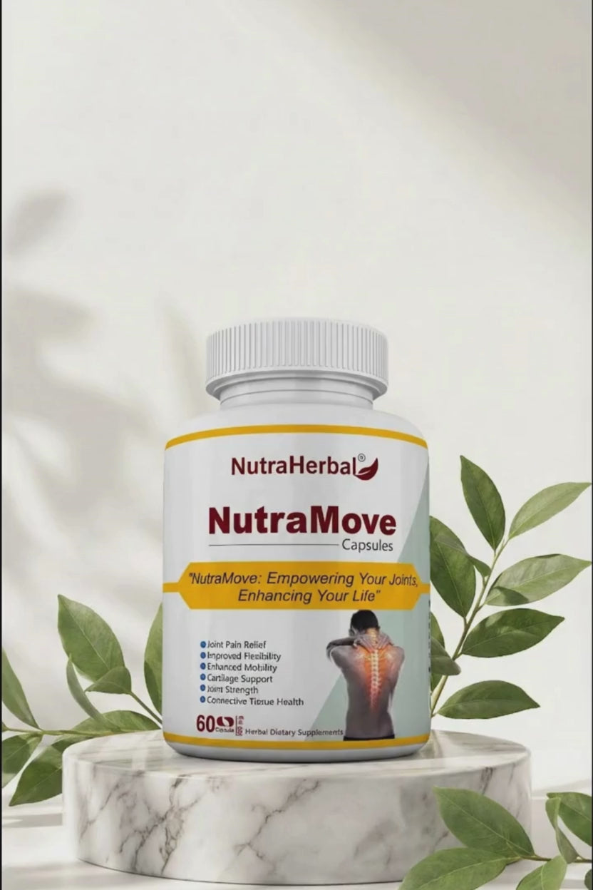 NutraHerbal NutraMove Capsules for Joint Pain Relief | Supports Joint Strength, Flexibility & Mobility | Herbal Joint Care Supplement | 60 Capsules