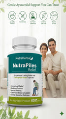 NutraHerbal Nutra Piles Relief Capsules | Ayurvedic Piles Capsule for Hemorrhoids, Pain, Burning & Bleeding | Digestive Support Formula | 60 Capsules (500 mg Each)