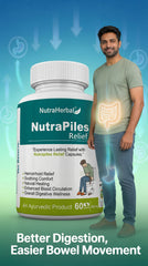 NutraHerbal Nutra Piles Relief Capsules | Ayurvedic Piles Capsule for Hemorrhoids, Pain, Burning & Bleeding | Digestive Support Formula | 60 Capsules (500 mg Each)