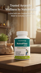 NutraHerbal Nutra Piles Relief Capsules | Ayurvedic Piles Capsule for Hemorrhoids, Pain, Burning & Bleeding | Digestive Support Formula | 60 Capsules (500 mg Each)