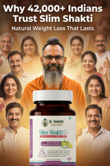 Dr. Vashisht Ayurveda Slim Shakti Capsules for Weight Loss | Herbal Weight Loss Capsules with Garcinia Cambogia, Green Coffee & L-Carnitine | Boost Metabolism & Burn Fat Naturally | 30 Capsules
