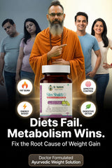 Dr. Vashisht Ayurveda Slim Shakti Capsules for Weight Loss | Herbal Weight Loss Capsules with Garcinia Cambogia, Green Coffee & L-Carnitine | Boost Metabolism & Burn Fat Naturally | 30 Capsules